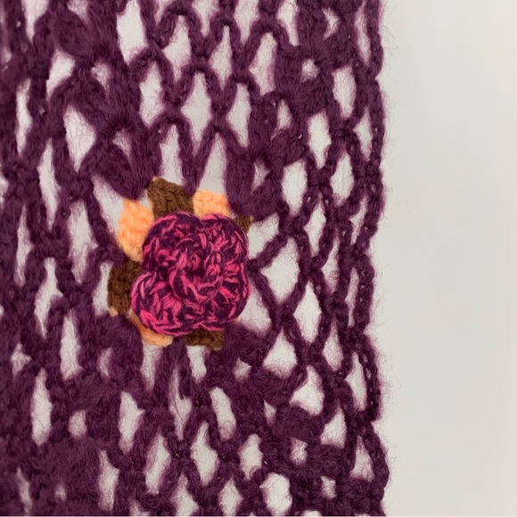 Purple Flower Scarf NEW - Picture 8 of 10